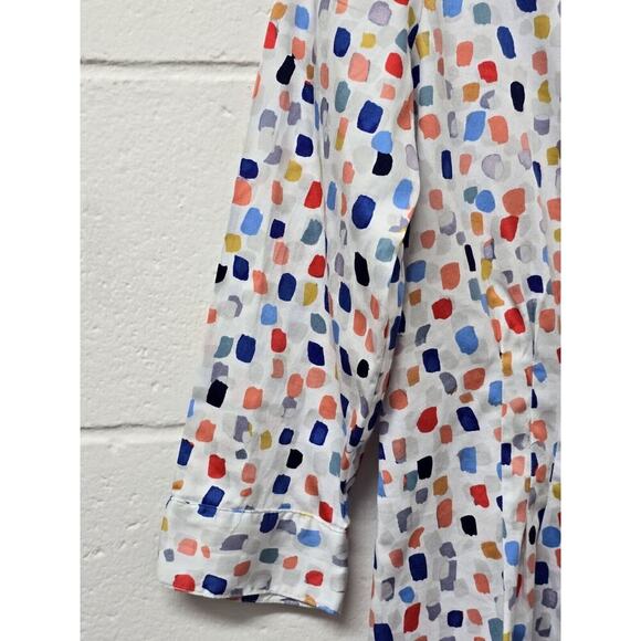 Nic + Zoe Seaglass Button Front Shirt Women's XS Multi Colar 3/4 Sleeve $148 - Picture 4 of 8